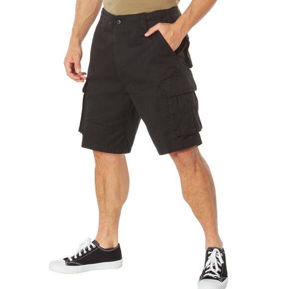 Rothco Ultra Force BDU Cargo Short Mens XL Black Paratrooper Military Tactical - Picture 1 of 11